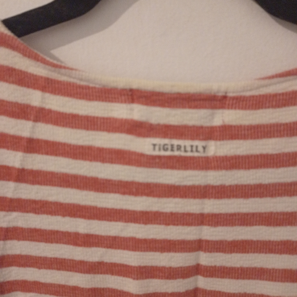 Tigerlily Biotite Mini Dress in Red White nautical stripe Size 6 - Picture 11 of 13
